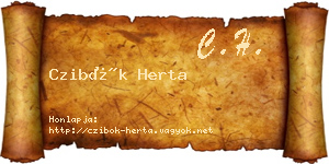 Czibók Herta névjegykártya